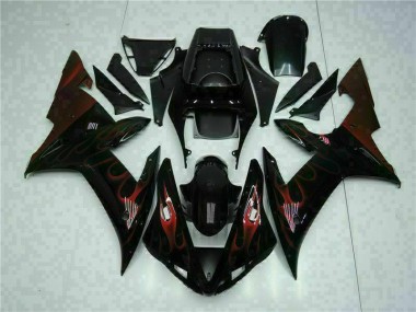 Loja Kits Carenagem Moto Yamaha R1 02-03 - Preto
