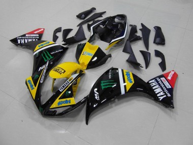 Loja Kits Carenagem Moto Yamaha R1 09-11 - Amarelo Preto Monster