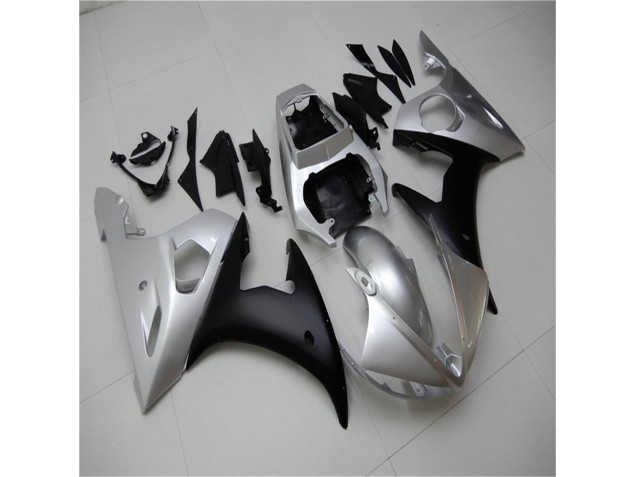 Loja Kits Carenagem Moto Yamaha R6 03-05 - Prata Preto Loja Kits Carenagem Moto Yamaha R6 03-05 - Prata Preto
