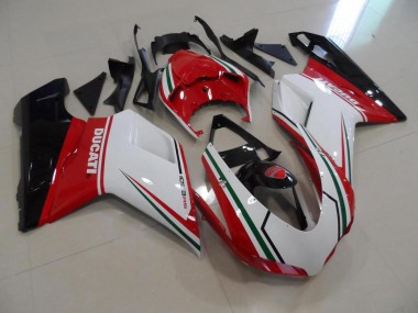 Loja Kits Completo Carenagem Moto Ducati 848 1098 1198 07-14 - Vermelho Branco