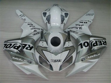 Loja Moto Plástico Honda CBR 1000RR 04-05 - Branco Prata Preto Repsol