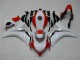 Loja Moto Plástico Honda CBR 1000RR 08-11 - Branco Vermelho Loja Moto Plástico Honda CBR 1000RR 08-11 - Branco Vermelho
