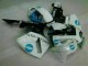 Loja Moto Plástico Honda CBR 600RR 05-06 - Branco Azul Loja Moto Plástico Honda CBR 600RR 05-06 - Branco Azul