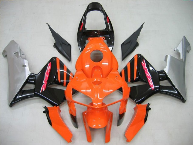 Loja Moto Plástico Honda CBR 600RR 05-06 - Laranja Preto Loja Moto Plástico Honda CBR 600RR 05-06 - Laranja Preto