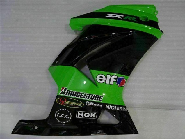 Loja Moto Plástico Kawasaki EX250 08-12 - Preto Verde Loja Moto Plástico Kawasaki EX250 08-12 - Preto Verde