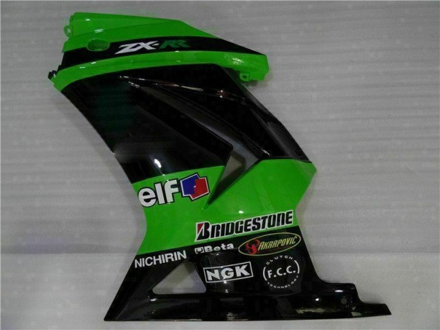 Loja Moto Plástico Kawasaki EX250 08-12 - Preto Verde Loja Moto Plástico Kawasaki EX250 08-12 - Preto Verde