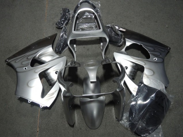 Loja Moto Plástico Kawasaki ZX6R 00-02 - Prata Chama Loja Moto Plástico Kawasaki ZX6R 00-02 - Prata Chama