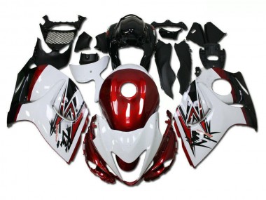 Loja Moto Plástico Suzuki GSXR 1300 Hayabusa 08-19 - Branco Vermelho