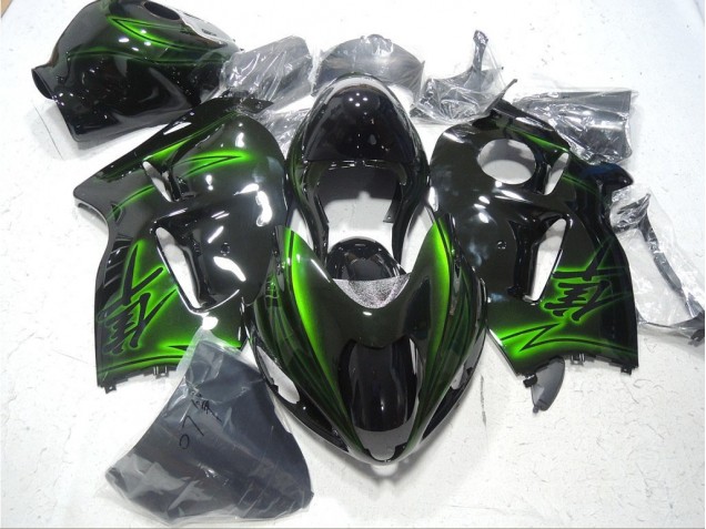 Loja Moto Plástico Suzuki GSXR 1300 Hayabusa 96-07 - Preto Verde Loja Moto Plástico Suzuki GSXR 1300 Hayabusa 96-07 - Preto Verde