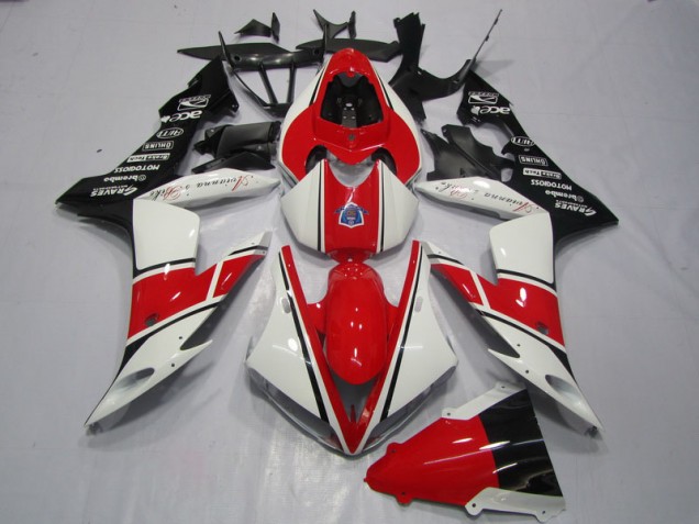 Loja Moto Plástico Yamaha R1 04-06 - Vermelho Branco Preto Loja Moto Plástico Yamaha R1 04-06 - Vermelho Branco Preto