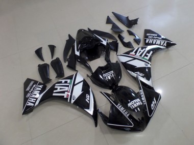 Loja Moto Plástico Yamaha R1 09-11 - Preto Branco Fiat