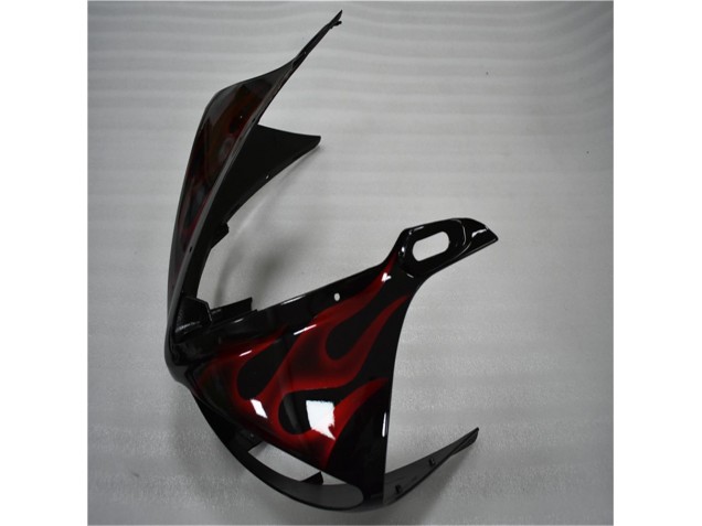 Loja Moto Plástico Yamaha R6 03-05 - Preto Vermelho Chama Loja Moto Plástico Yamaha R6 03-05 - Preto Vermelho Chama