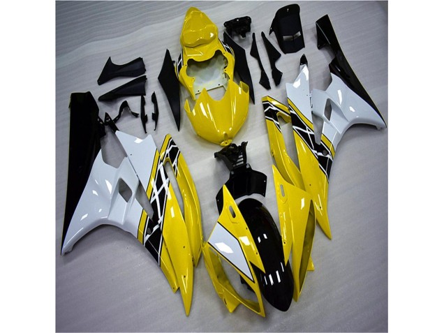 Loja Moto Plástico Yamaha R6 06-07 - Amarelo Branco Preto Loja Moto Plástico Yamaha R6 06-07 - Amarelo Branco Preto