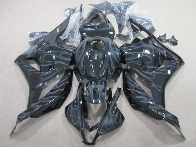 Loja Moto Plásticos Honda CBR 600RR 09-12 - Preto Prata Chama Loja Moto Plásticos Honda CBR 600RR 09-12 - Preto Prata Chama