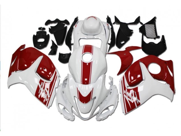 Loja Moto Plásticos Suzuki GSXR 1300 Hayabusa 08-19 - Branco Vermelho Loja Moto Plásticos Suzuki GSXR 1300 Hayabusa 08-19 - Branco Vermelho