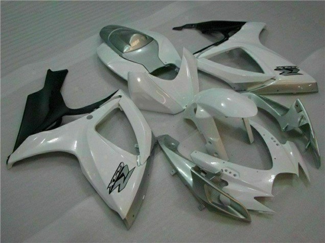 Loja Moto Plásticos Suzuki GSXR 600 / 750 K6 06-07 - Branco Prata Loja Moto Plásticos Suzuki GSXR 600 / 750 K6 06-07 - Branco Prata
