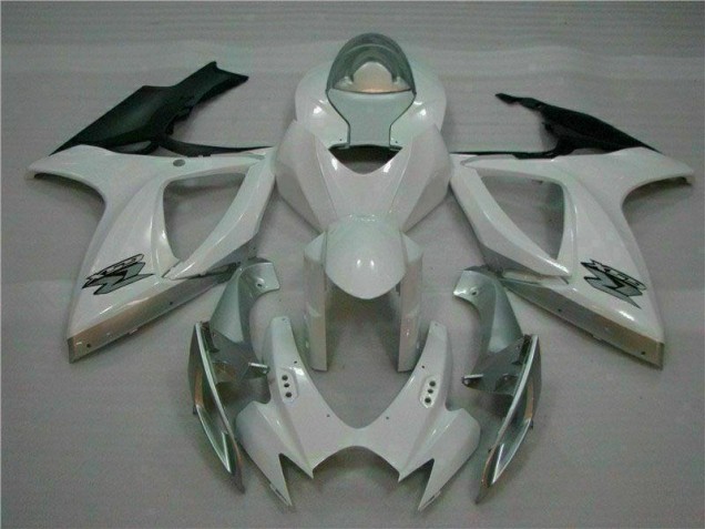 Loja Moto Plásticos Suzuki GSXR 600 / 750 K6 06-07 - Branco Prata Loja Moto Plásticos Suzuki GSXR 600 / 750 K6 06-07 - Branco Prata