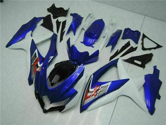 Loja Moto Plásticos Suzuki GSXR 600 / 750 K8 08-10 - Azul Branco Loja Moto Plásticos Suzuki GSXR 600 / 750 K8 08-10 - Azul Branco