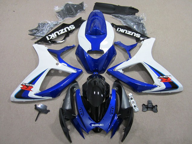 Loja Moto Plásticos Suzuki GSXR 600 K6 06-07 - Azul Branco Loja Moto Plásticos Suzuki GSXR 600 K6 06-07 - Azul Branco