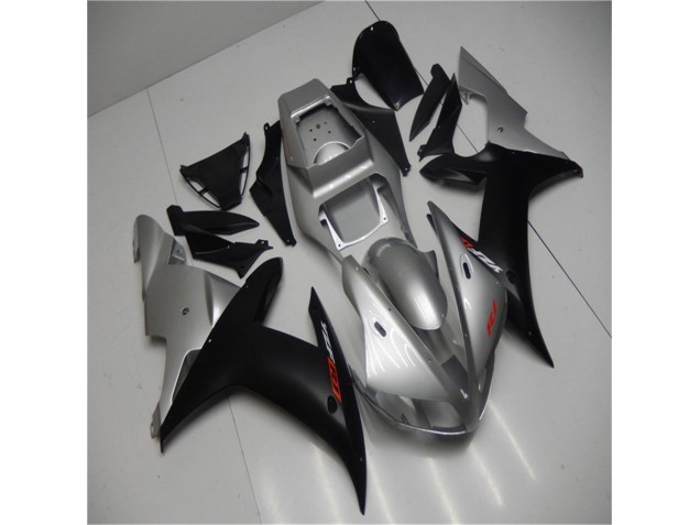 Loja Moto Plásticos Yamaha R1 02-03 - Prata Preto Loja Moto Plásticos Yamaha R1 02-03 - Prata Preto