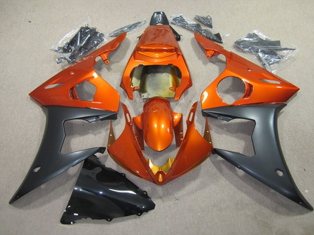 Loja Moto Plásticos Yamaha R6 03-05 - Laranja Preto Loja Moto Plásticos Yamaha R6 03-05 - Laranja Preto