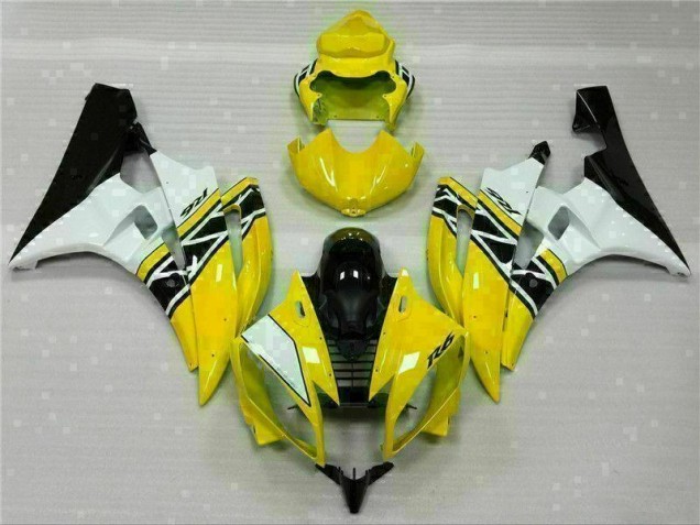 Loja Moto Plásticos Yamaha R6 06-07 - Amarelo Branco Preto Loja Moto Plásticos Yamaha R6 06-07 - Amarelo Branco Preto